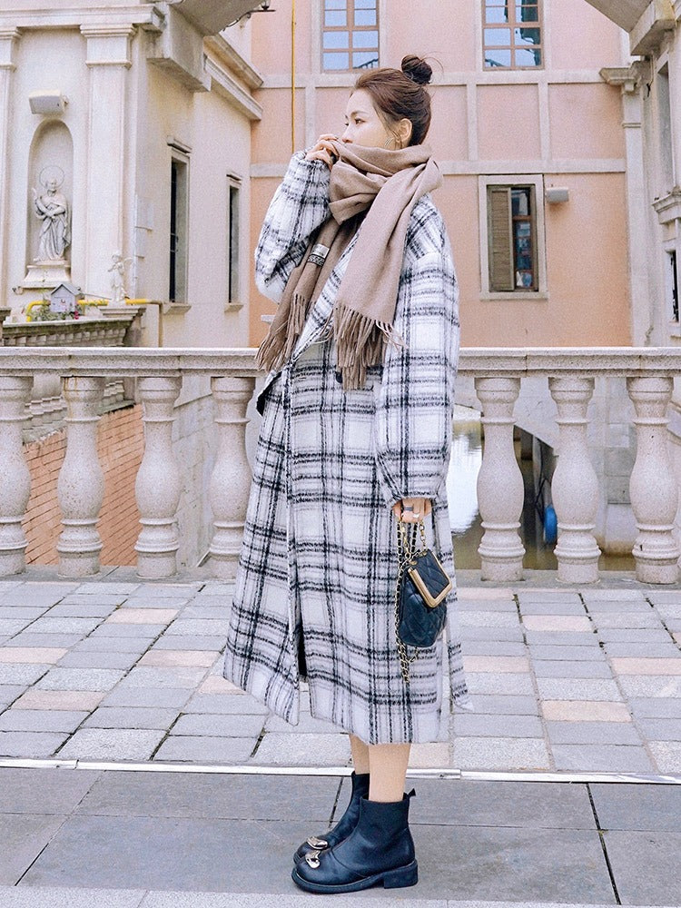 French Winter Hepburn Style Loose Woolen Women's Coat - Harmony Gallery