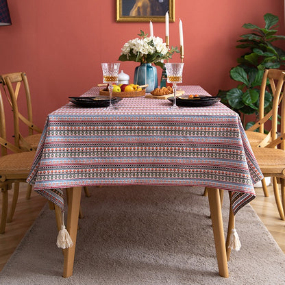 American Cotton Bohemian Ethnic Rectangular Dining Tablecloths - Harmony Gallery