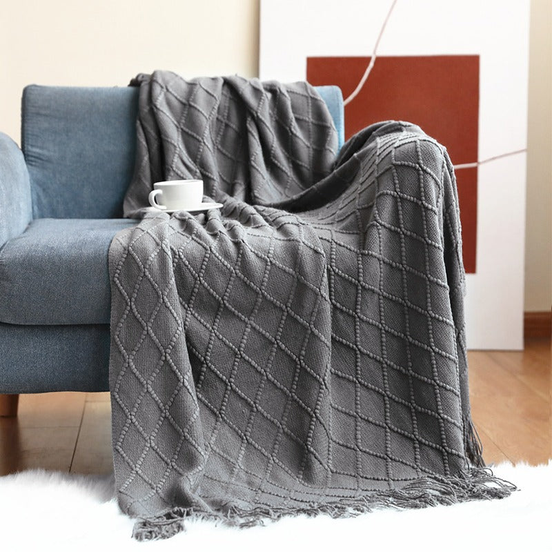 Four Seasons Knitted Nordic Style Sofa Decoration Blanket - Harmony Gallery