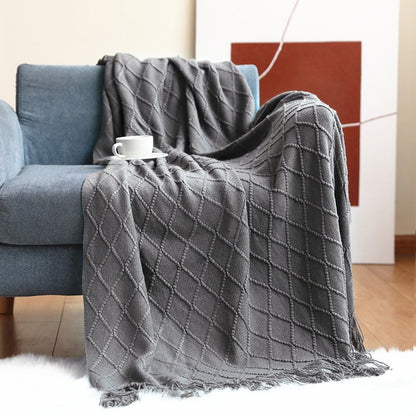 Four Seasons Knitted Nordic Style Sofa Decoration Blanket - Harmony Gallery