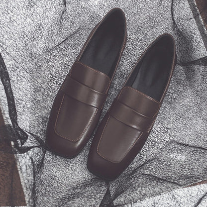 Fashion Lady Leather British Style Women's Loafer - Harmony Gallery
