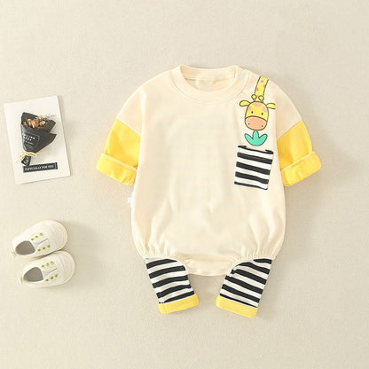 Cute Two-Piece Newborn Triangle Baby Boy's Romper - Harmony Gallery