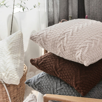 Knitted Nordic Style Woolen Pillow Living Room Sofa Cushion - Harmony Gallery