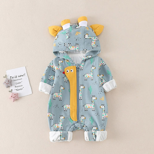 Cute Newborn One-Piece Baby Boy's Romper - Harmony Gallery