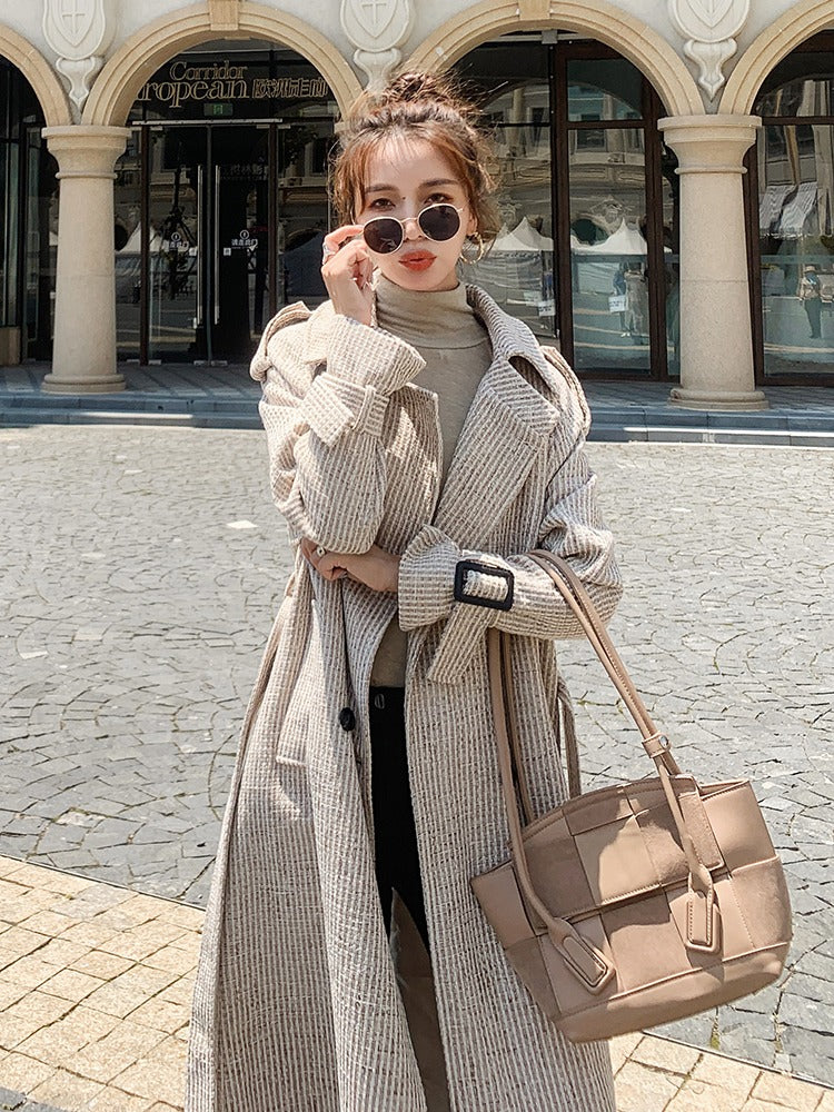 Coarse Woolen Loose Hepburn Fragrant Women's Coat - Harmony Gallery