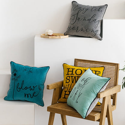 Nordic Letter Printing Living Room Sofa Home Cushion - Harmony Gallery