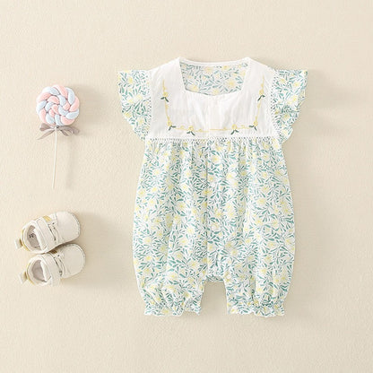 Summer Newborn Cotton Jumpsuit Baby Girl's Romper - Harmony Gallery