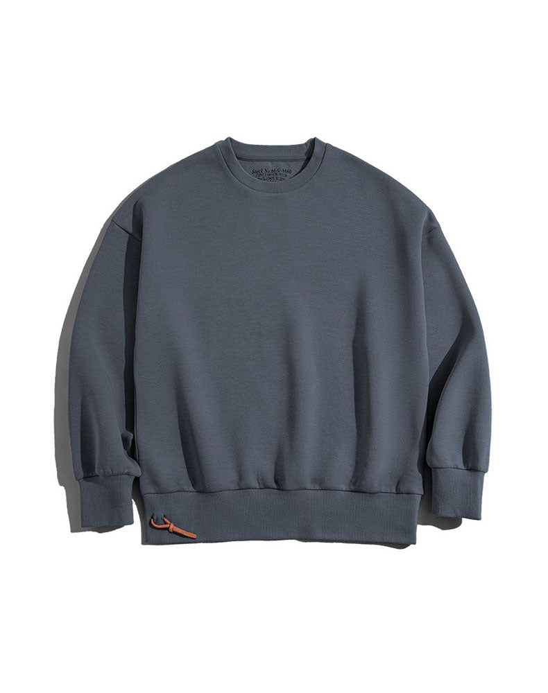 Cotton Tooling Retro Drop-Shoulder Round Neck Men's Sweater - Harmony Gallery