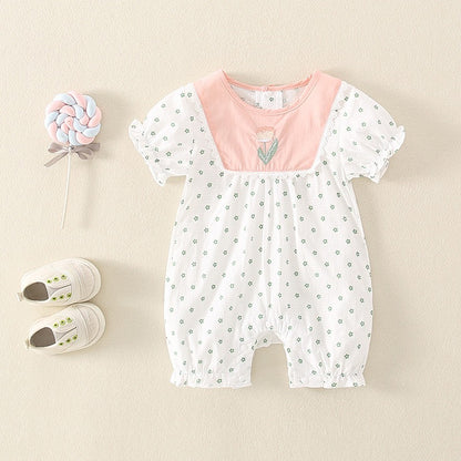 Newborn Summer Onesie Cotton Baby Girl's Romper - Harmony Gallery