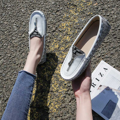 Sequined All-Match Soft-Soled Non-Slip Women's Loafer - Harmony Gallery