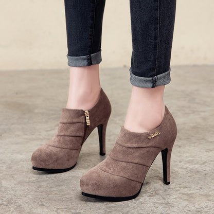 Super High Heel Suede Waterproof Women's Shoes - Harmony Gallery