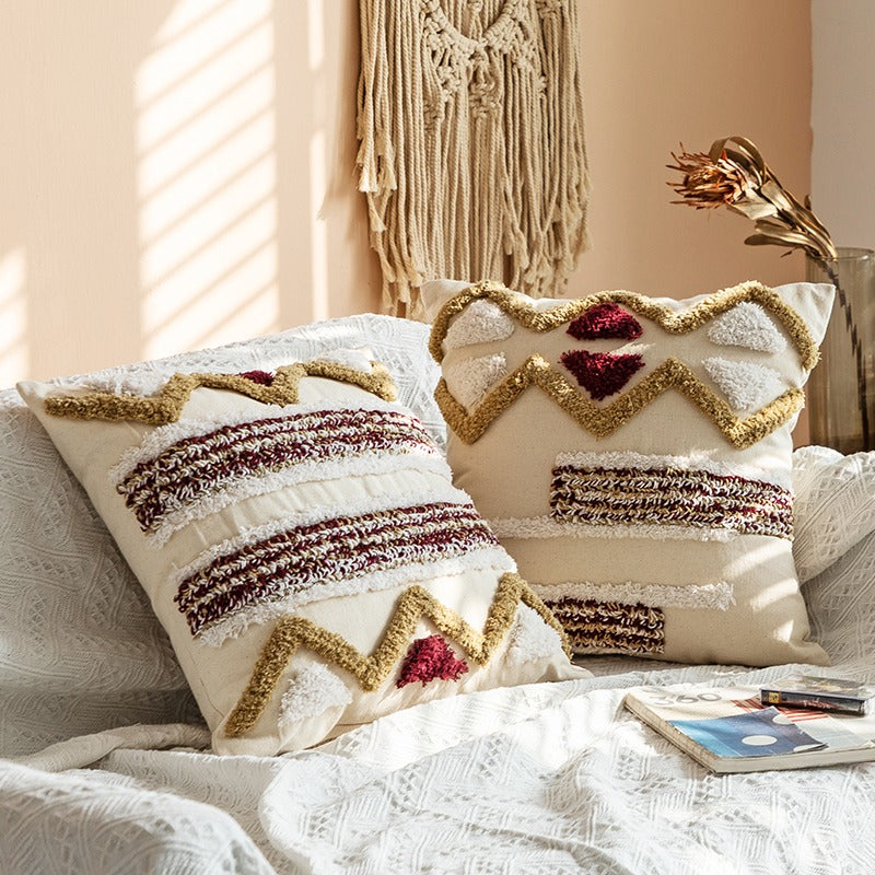 Simple Plush Moroccan Tufted Living Room Sofa Cushion - Harmony Gallery