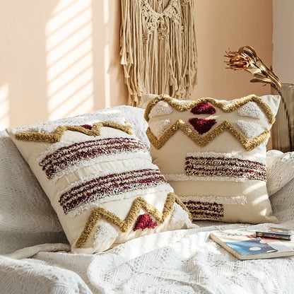Simple Plush Moroccan Tufted Living Room Sofa Cushion - Harmony Gallery