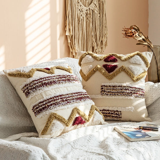Simple Plush Moroccan Tufted Living Room Sofa Cushion - Harmony Gallery