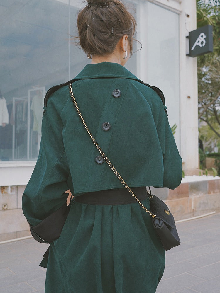 Mid-Length British Style Chic Loose Women's Trench Coat - Harmony Gallery