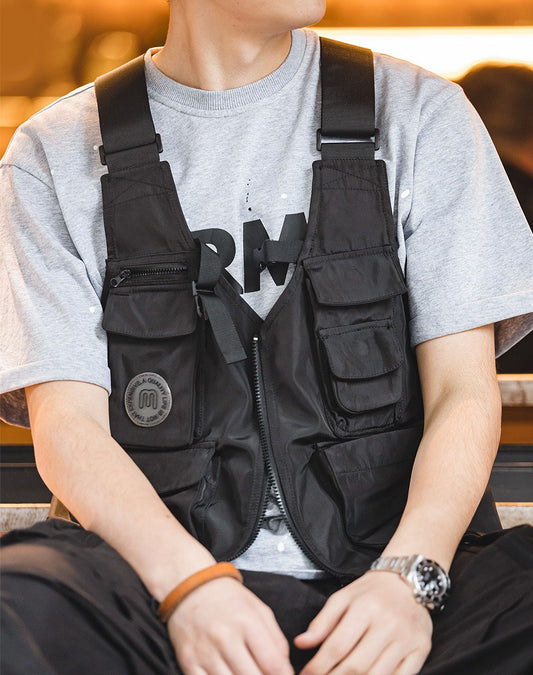Tooling American Retro Tactical Vest Dual-Use Men's Waistcoat Bag - Harmony Gallery