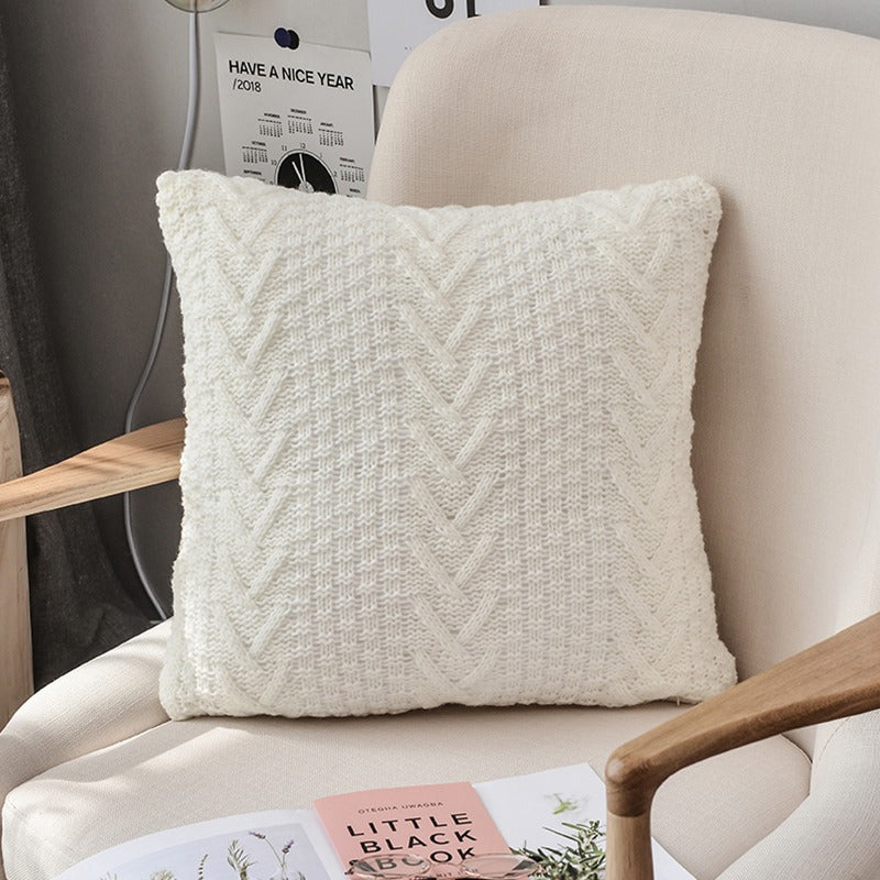 Knitted Nordic Style Woolen Pillow Living Room Sofa Cushion - Harmony Gallery