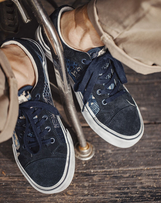 Autumn Retro Cashew Flower Casual Unisex Canvas Shoes - Harmony Gallery