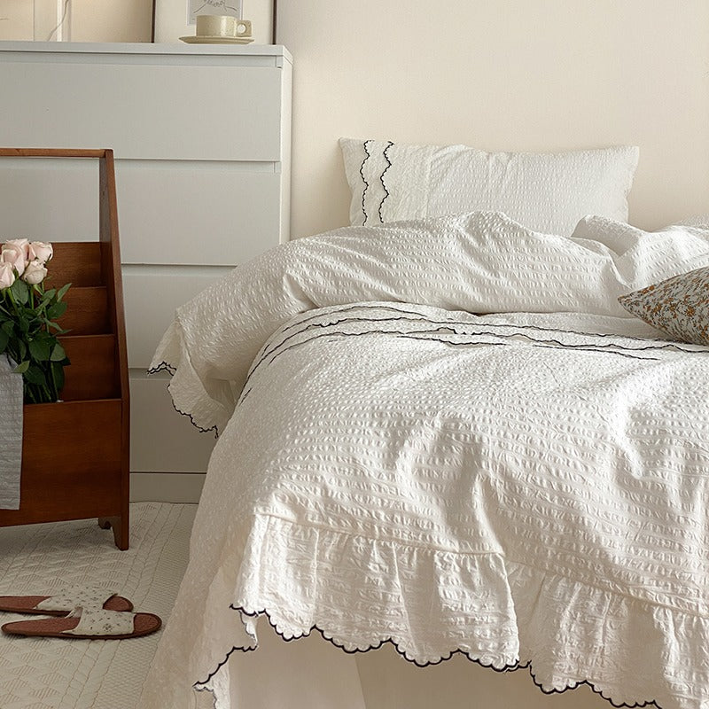 Pure Cotton Four-Piece Princess Wind Girls Bed Set - Harmony Gallery