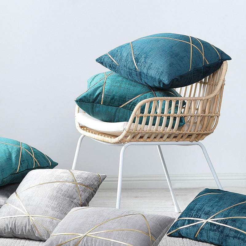 Minimal Velvet Light Luxury Living Room Sofa Cushion - Harmony Gallery