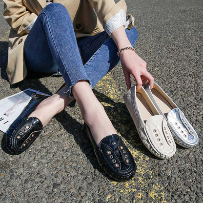 Patent Leather Soft Comfy All-Match Flat Women's Loafer - Harmony Gallery