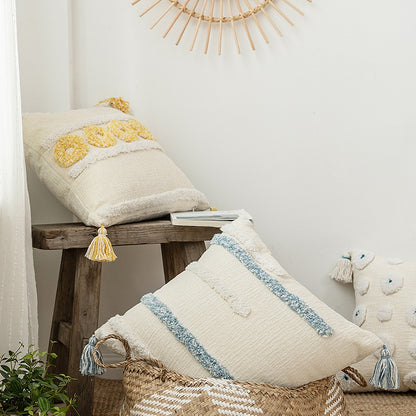 Handmade Bohemian Style Indian Tufted Pillow Cushion - Harmony Gallery