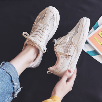 Breathable White Mesh All-Match Canvas Women's Shoes - Harmony Gallery
