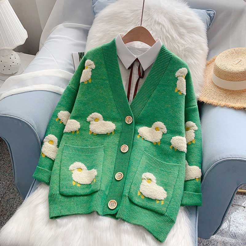 Ship Trendy Loose Knitted Women's Cardigan - Harmony Gallery