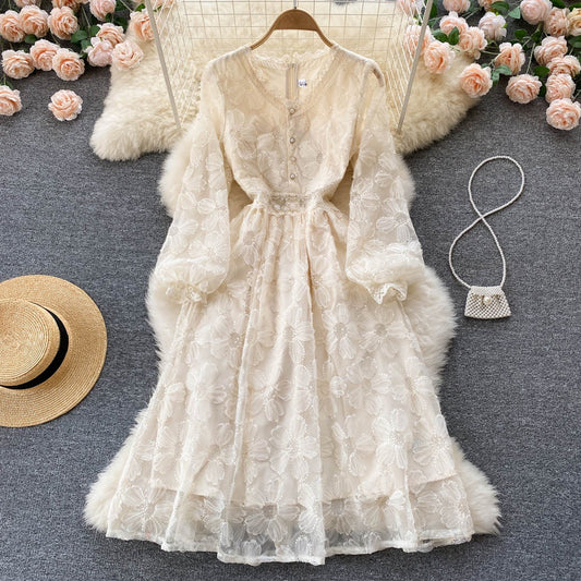 Gentle Feminine Sexy Mid-Length Trendy Women's Dress - Harmony Gallery