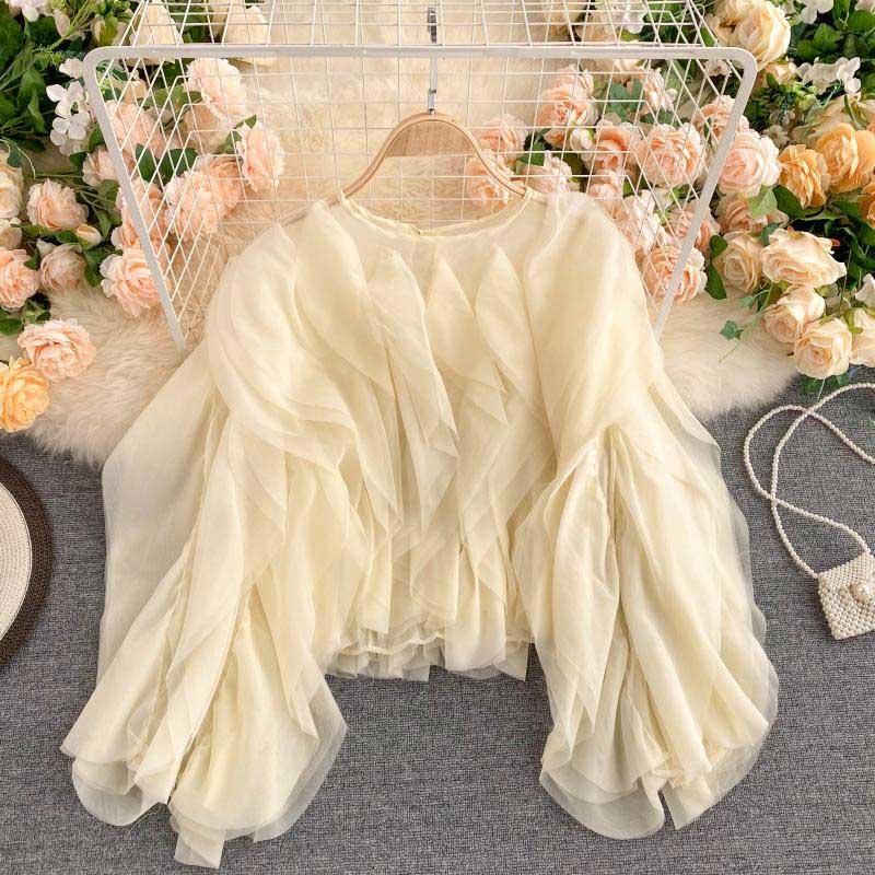 American Design Fairy Multi-Layer Ruffled Chiffon Women's Tops - Harmony Gallery