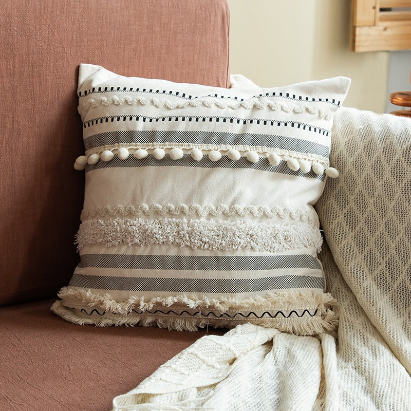 Indian Style Hand-Tufted Living Room Sofa Cushion Cover - Harmony Gallery