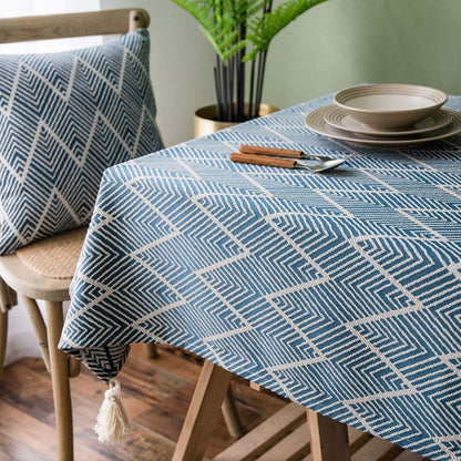 Cotton Linen Fresh Nordic Rectangular Coffee Tablecloths - Harmony Gallery