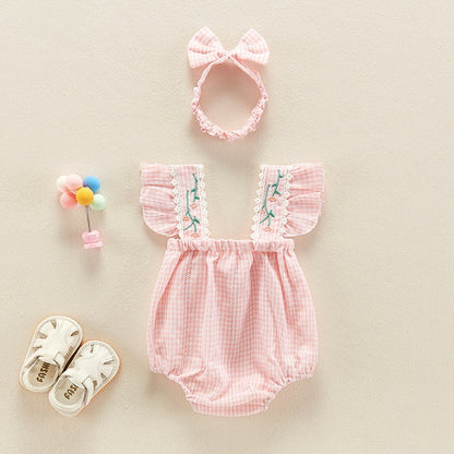 Summer Thin One-Piece Sling Summer Baby Girl's Romper - Harmony Gallery