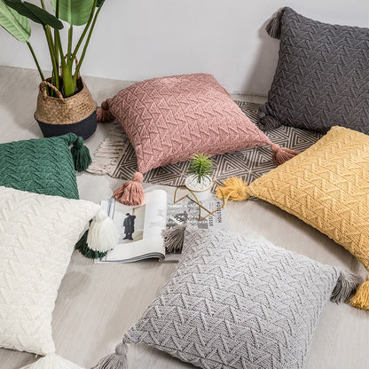 Nordic Decoration Knitted Living Room Sofa Homestay Cushion - Harmony Gallery