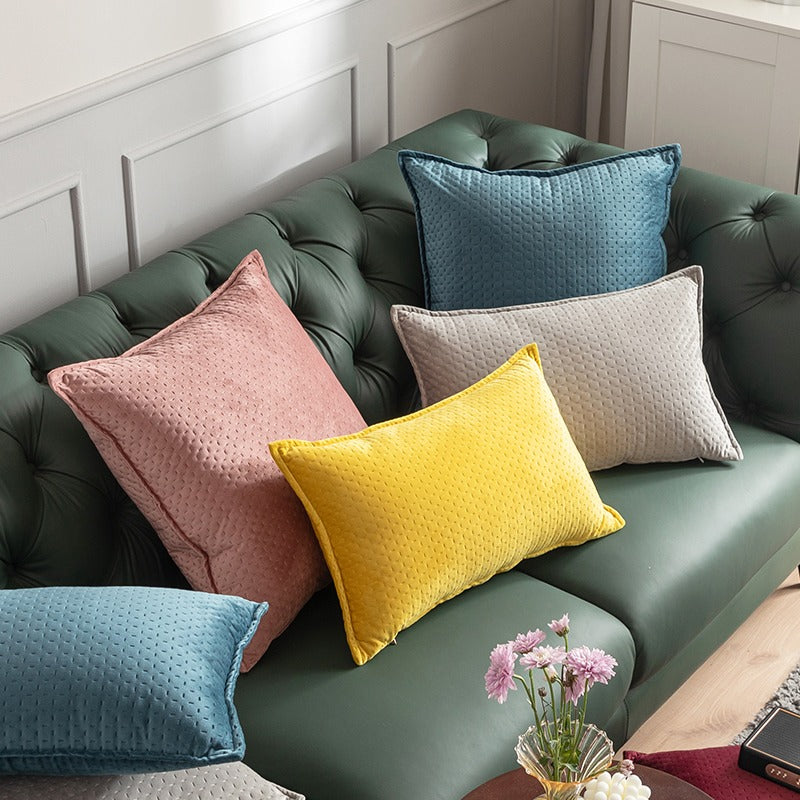 Holland Velvet Embossed European Livingroom Sofa Cushion - Harmony Gallery