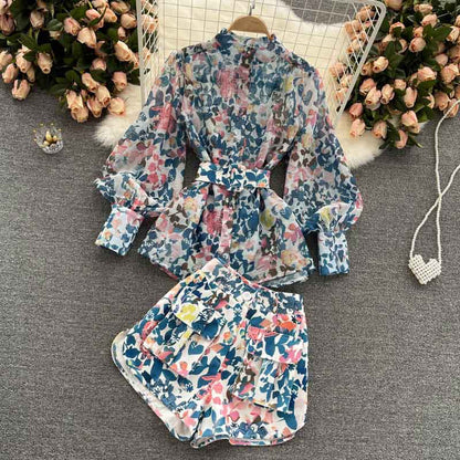 Fried Street Bubble Retro Print Women's Suit - Harmony Gallery