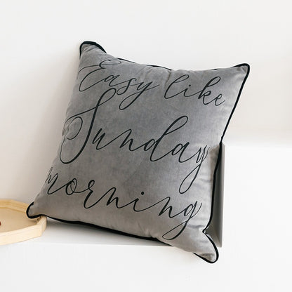 Nordic Letter Printing Living Room Sofa Home Cushion - Harmony Gallery