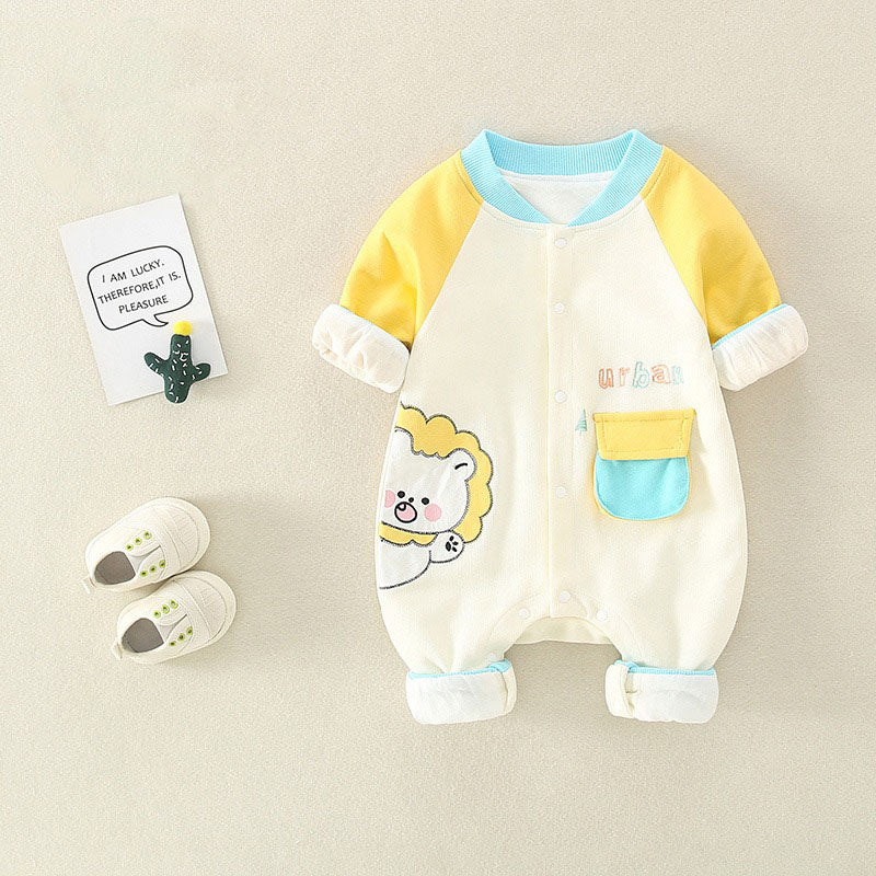 Newborn Long-Sleeved Cute Baby Boy's Romper - Harmony Gallery