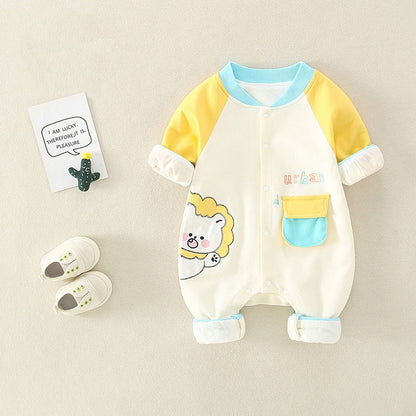 Newborn Long-Sleeved Cute Baby Boy's Romper - Harmony Gallery