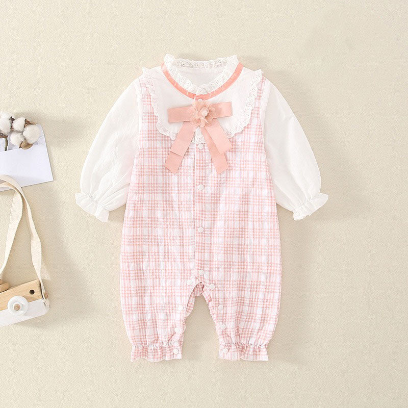Cute Spring Thin Full Moon Princess Suit Baby Girl's Romper - Harmony Gallery