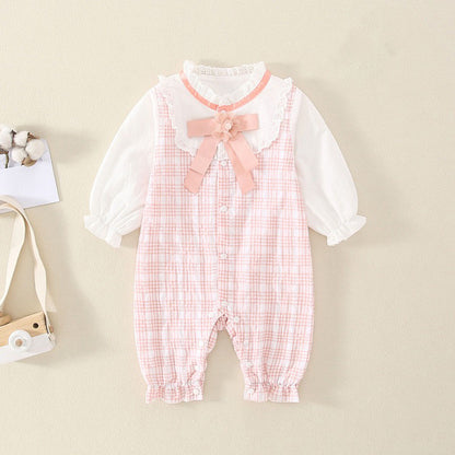 Cute Spring Thin Full Moon Princess Suit Baby Girl's Romper - Harmony Gallery
