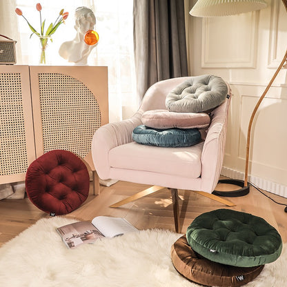 Velvet Thickened Warm Winter Round Chair Cushion - Harmony Gallery