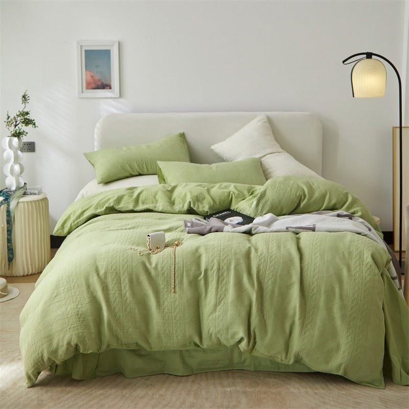 Skin-Friendly Double-Layer Four-Piece Candy Bed Set - Harmony Gallery