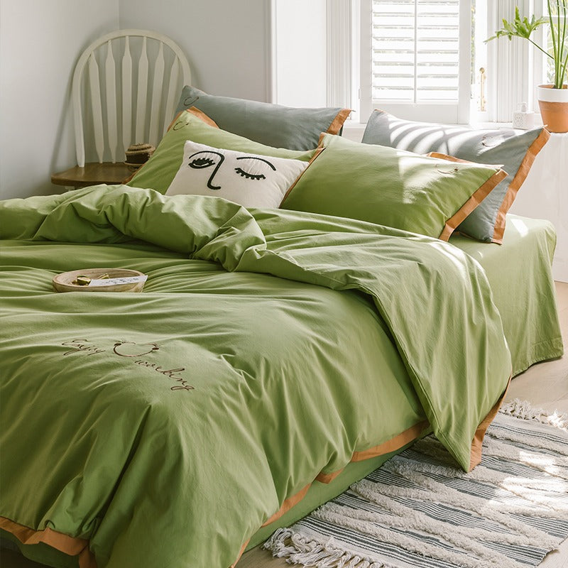 Simple Scandinavian Four-Piece Cotton Super Soft Bed Set - Harmony Gallery