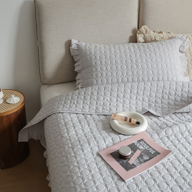 French Lace Multifunctional Washed Cotton Bed Cover - Harmony Gallery