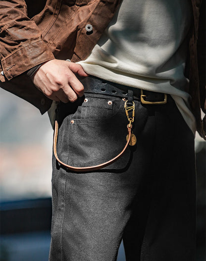Tooling American Retro Mid Waist Washed Tough Guy Denim Men's Jeans - Harmony Gallery