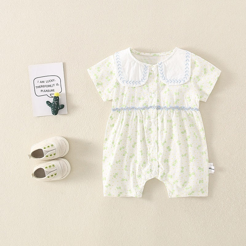 Full Moon Newborn Onesie Summer Cotton Baby Girl's Romper - Harmony Gallery