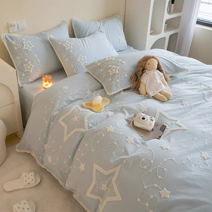 Light Luxury Cotton Four-Piece Set Fresh Princess Bed Sheet - Harmony Gallery
