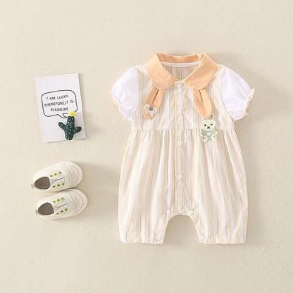 One-Piece Newborn Summer Cotton Baby Girl's Romper - Harmony Gallery