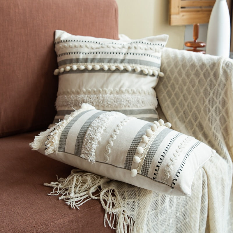 Indian Style Hand-Tufted Living Room Sofa Cushion Cover - Harmony Gallery